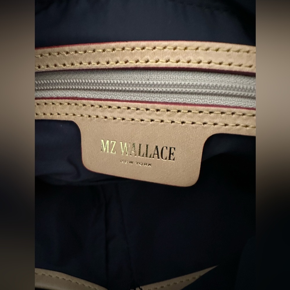 MZ Wallace The Metro Tote® Deluxe - Mini - Gold Multi Tweed Crossbody NWOT $258 - Picture 6 of 15
